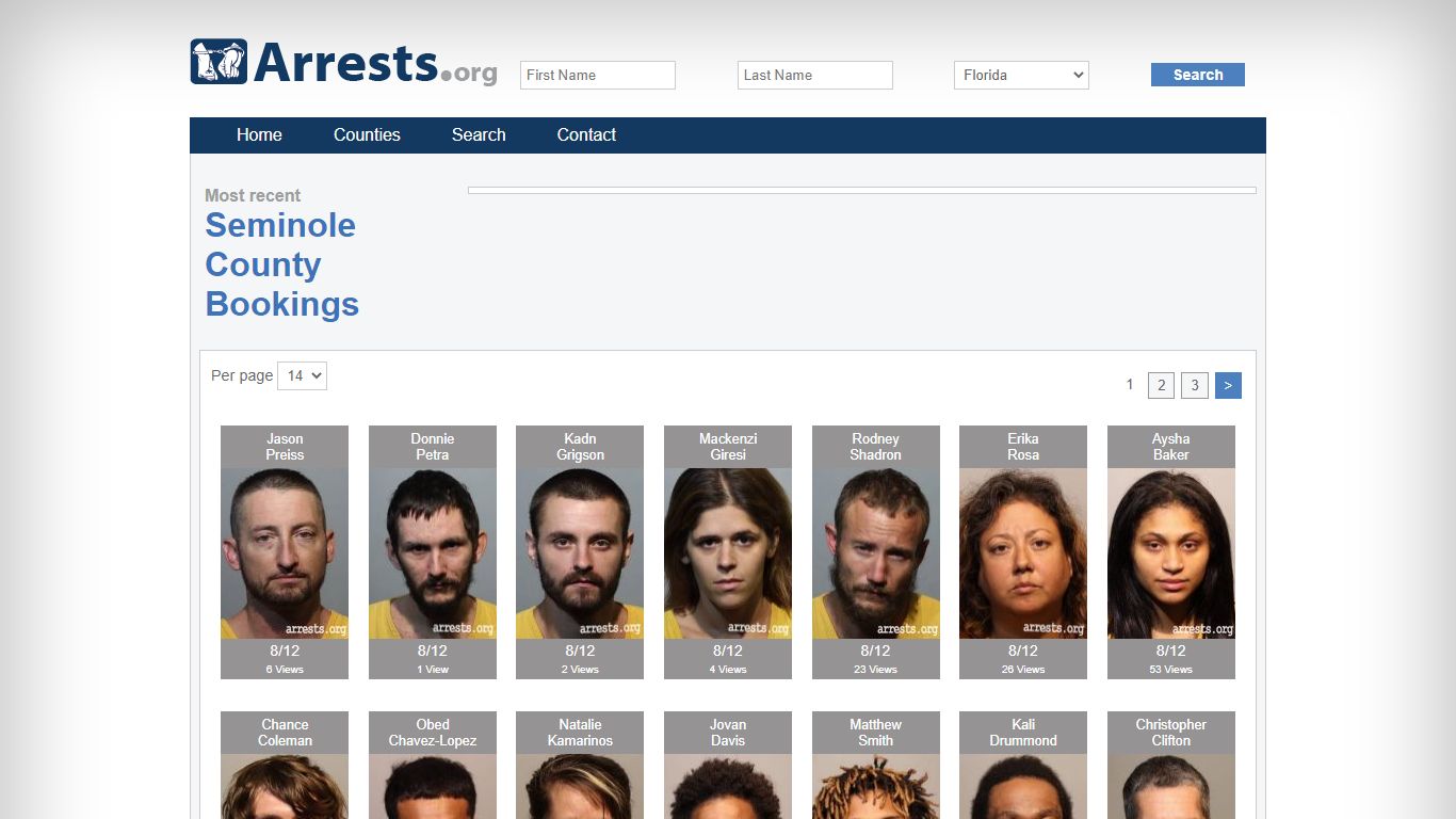 Seminole County Arrests and Inmate Search